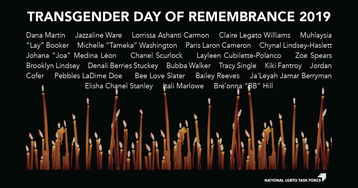 Transgender Day of Remembrance 2019