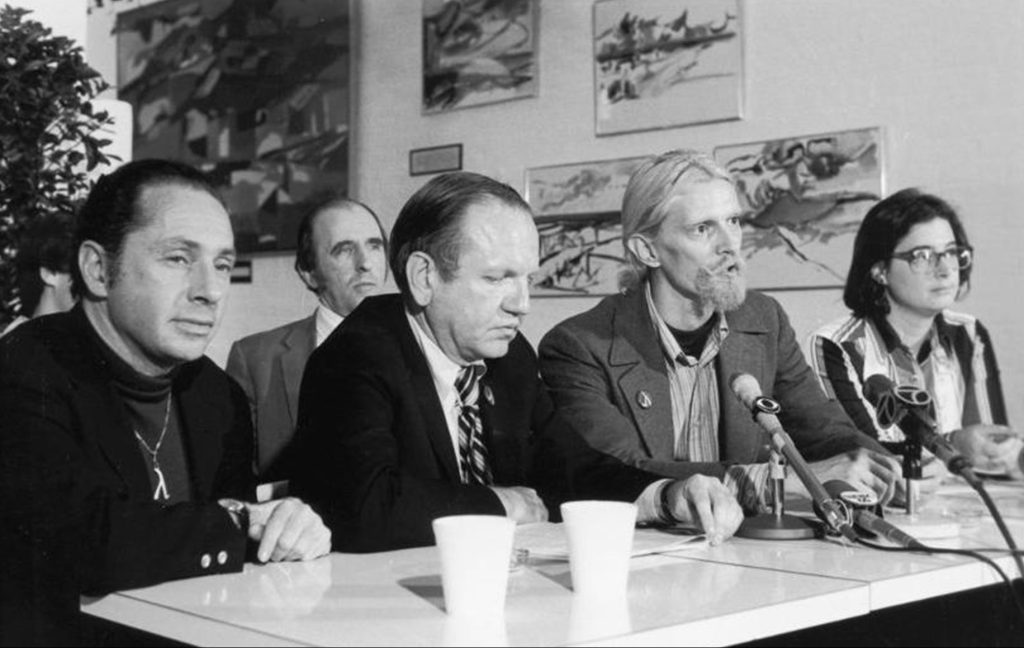 Conferencia de prensa en octubre de 1973 en la que se anunció la formación del National Gay Task Force